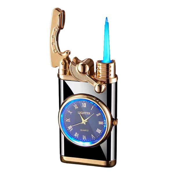 Bật lửa khò cần gạt kèm đồng hồ DCT05