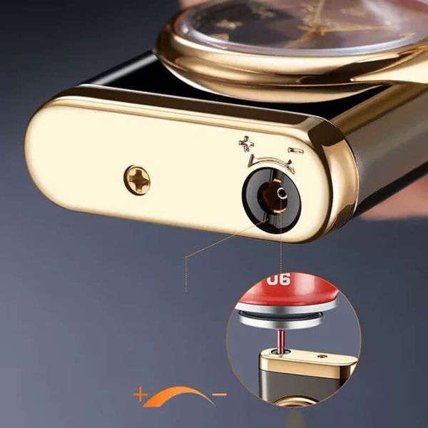 Bật lửa khò cần gạt kèm đồng hồ DCT05