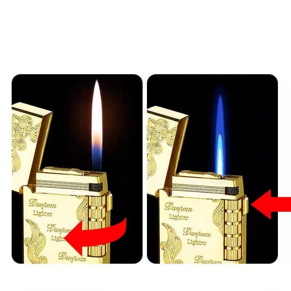 Bật lửa gas đá 2 chế độ lửa