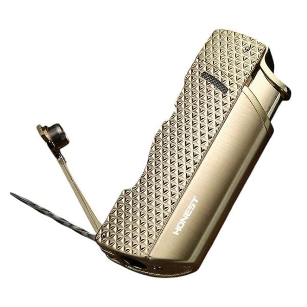 Bật lửa chính hãng Honest khò 1 tia kèm đục và xiên Cigar BCZ 847