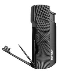 Bật lửa chính hãng Honest khò 1 tia kèm đục và xiên Cigar BCZ 847