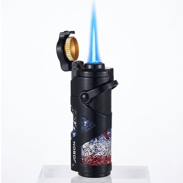 Bật lửa gas Jobon khò 1 tia kèm đục và que xiên Cigar ZB 608
