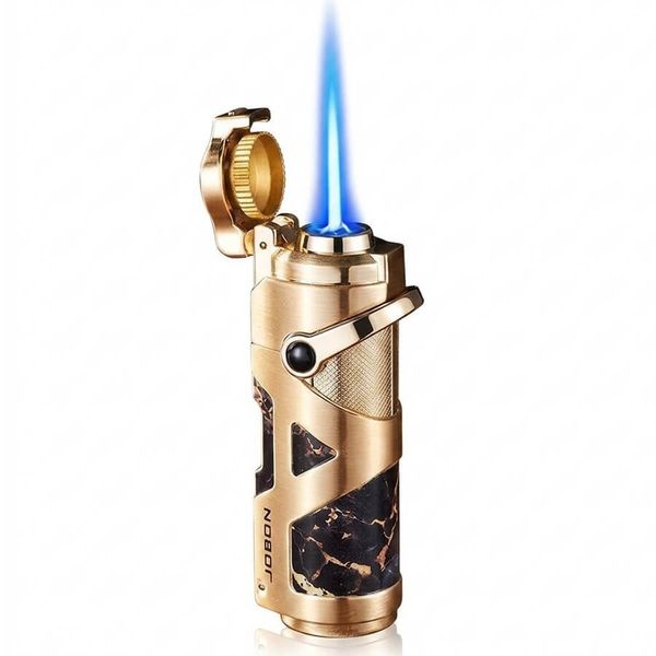 Bật lửa gas Jobon khò 1 tia kèm đục và que xiên Cigar ZB 608