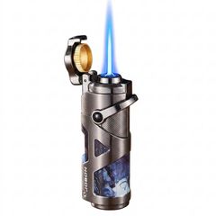 Bật lửa gas Jobon khò 1 tia kèm đục và que xiên Cigar ZB 608