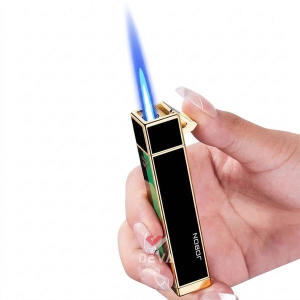 Bật lửa chính hãng Jobon khò 1 tia có ô cửa quan sát gas ZB 335