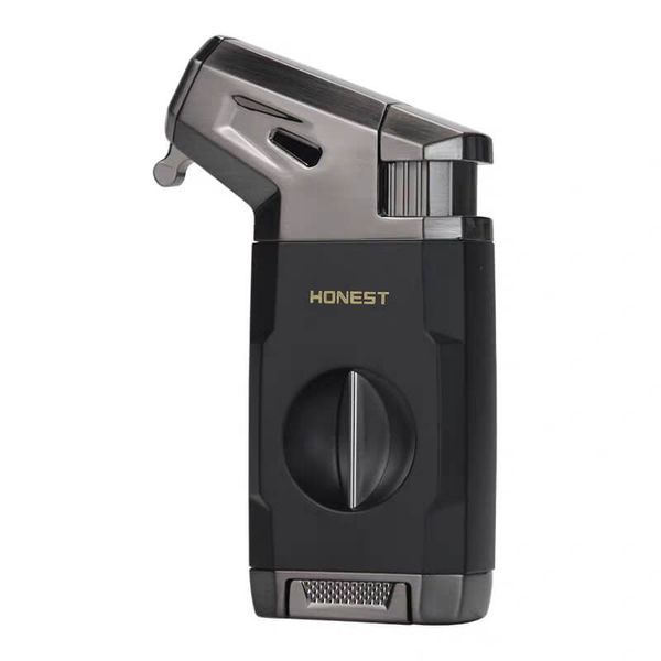 Bật lửa ga Honest khò 1 tia kèm dao cắt chữ V BCZ 803