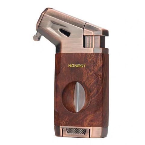 Bật lửa ga Honest khò 1 tia kèm dao cắt chữ V BCZ 803