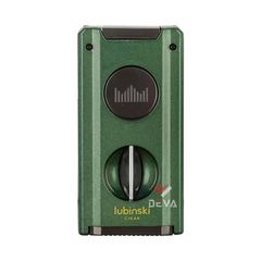 Bật lửa Lubinski khò 2 tia kèm dao cắt chữ V và đục Cigar YJA 10060