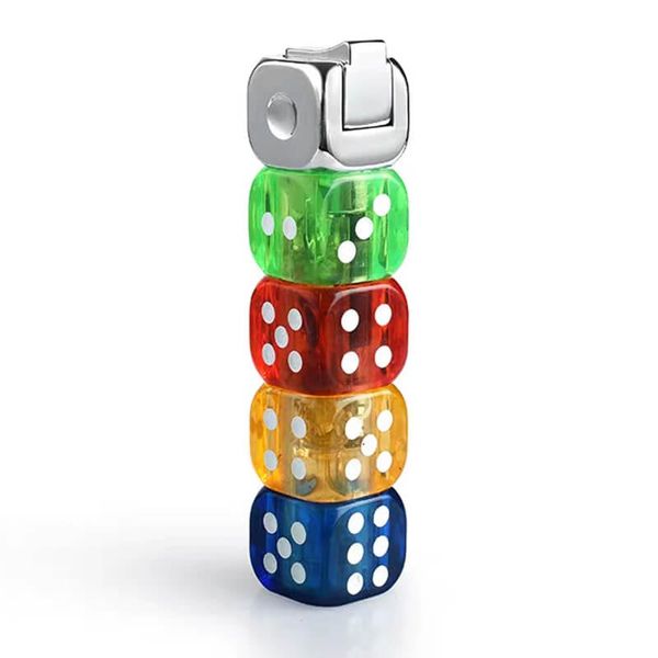 Bật lửa xúc xắc đèn led đổi màu 0111