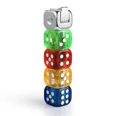 Bật lửa xúc xắc đèn led đổi màu 0111