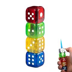 Bật lửa xúc xắc đèn led đổi màu 0111