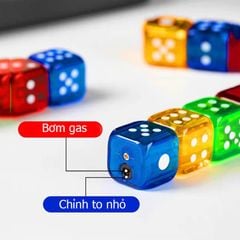 Bật lửa xúc xắc đèn led đổi màu 0111