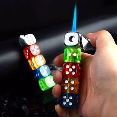 Bật lửa xúc xắc đèn led đổi màu 0111