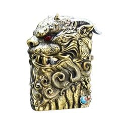 Bật lửa độc vỏ dày chủ đề hung thú Thao Thiết Z003