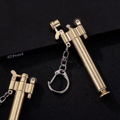 Bật lửa xăng đá chính hãng Dolphin móc khóa cán dài HY-740