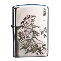 Zippo Bạc Khối Chúa Sơn Lâm BK19