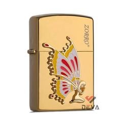 Bật lửa xăng đá Zorro ốp Emblem nàng tiên cánh bướm Z91826