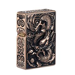Bật lửa xăng đá Zorro vỏ dày khắc nổi rồng bay phượng múa Z-KJ1004