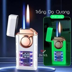 Bật lửa gas sạc điện 2 kiểu lửa đèn LED TH-633