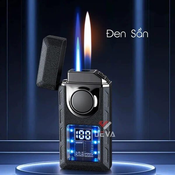 Bật lửa gas sạc điện 2 kiểu lửa đèn LED TH-633