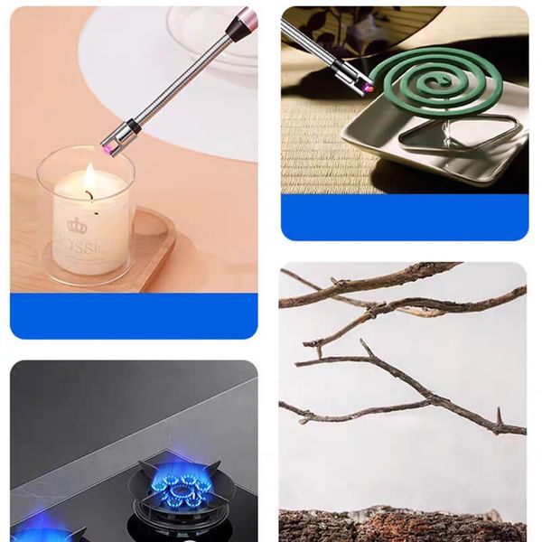 Bật lửa điện tia plasma có cán xoay 360 mồi bếp MB1