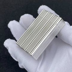 S.T. Dupont Ligne 1 (1 Lỗ) – Bọc Vàng 20 Microns – Họa Tiết Vân Kẻ Dọc Thanh Lịch DPH52