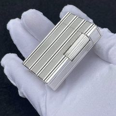 S.T. Dupont Ligne 1 (1 Lỗ) – Bọc Vàng 20 Microns – Họa Tiết Vân Kẻ Dọc Thanh Lịch DPH52