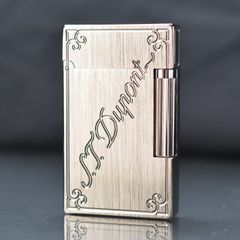 Dupont Vân Xước Khắc Chìm Hoa Văn Góc Dòng Chữ Chéo ST Dupont D32