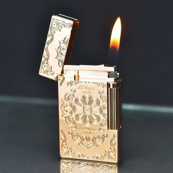 Dupont Hồng Kông Khắc Chìm Hoa Văn Cổ Điến D28