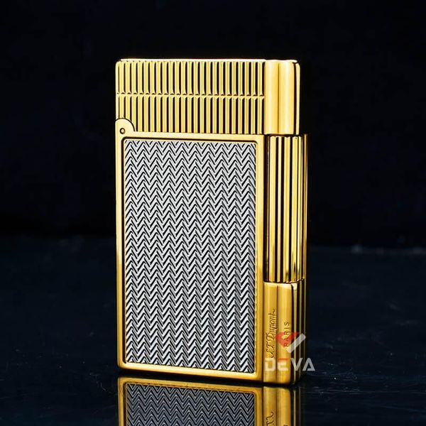 Dupont Hồng Kông Vân Sóng Nổi Kẻ Sọc Dọc Viền D149