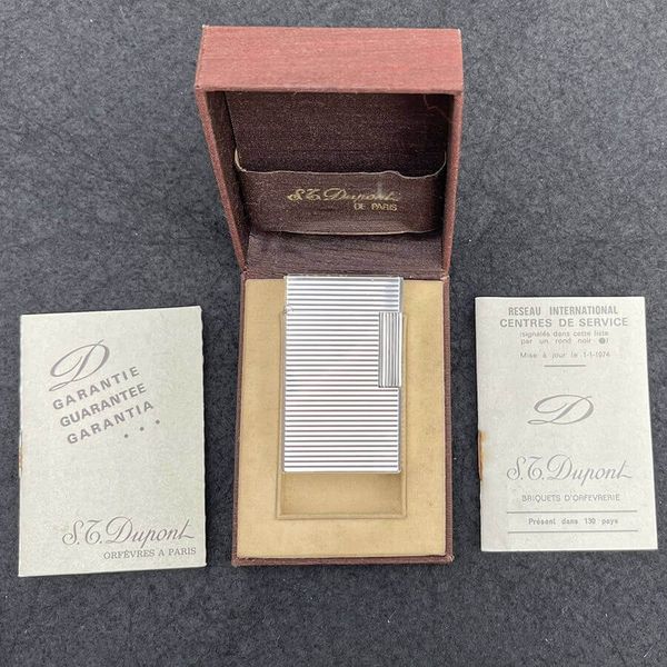 S.T. Dupont Ligne 1 (1 Lỗ Cao) - Bọc Vàng 20 Microns - Thiết Kế Classic Sang Trọng DPH30