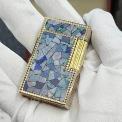 ST Dupont L1 Dáng Cao Ốp Đá Opal Viền Vàng Cao Cấp Hiếm DPH07