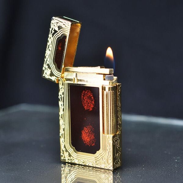 Dupont Sơn Mài Dính Nhũ Kim Tuyến Bo Viền Khắc Hoa Văn D35