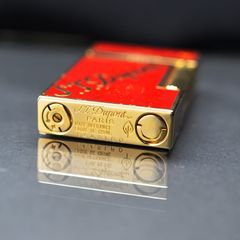 Dupont Hồng Kông Sơn Mài Đỏ Nhũ Chữ Chéo D07
