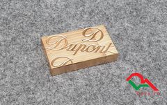 Dupont Hồng Kông Vân Xước Mịn Khắc Chữ Chìm LOGO Dupont D03