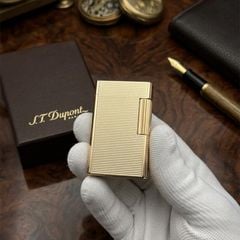 S.T. Dupont Ligne 1 (1 Lỗ) – Bọc Vàng 20 Microns – Họa Tiết Vân Kim Cương Nhỏ Diamond Head DPH70