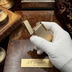 S.T. Dupont Ligne 1 (1 Lỗ) – Bọc Vàng 20 Microns – Họa Tiết Vân Kim Cương Nhỏ Diamond Head DPH70