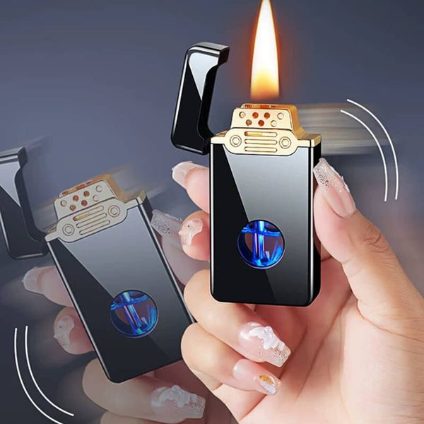 Bật lửa xăng cảm ứng điện tử bình trong suốt HT-2315