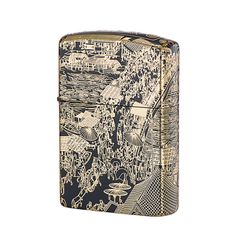 Bật lửa Zorro bức tranh Thanh Minh Thượng Hà Đồ mạ vàng Z2-1070