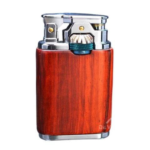 Bật lửa xăng Chief bọc gỗ đánh lửa dây chuyền CF227-501