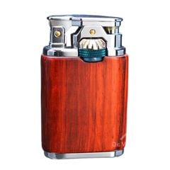 Bật lửa xăng Chief bọc gỗ đánh lửa dây chuyền CF227-501