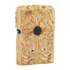 Bật lửa Chief ốp nổi hoa văn gắn đá quý CF1024