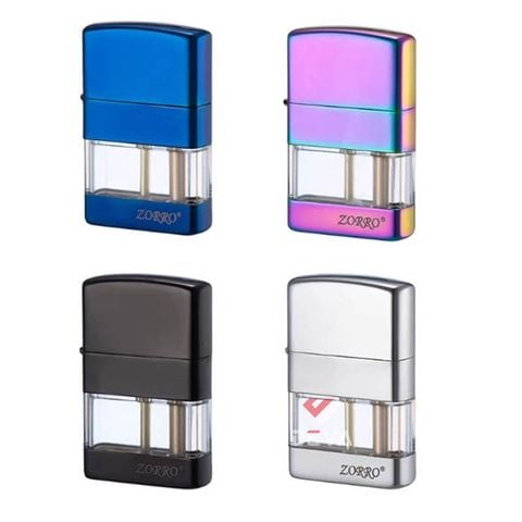 Bật lửa xăng đá chính hãng Zorro bình chứa lộ thiên Z690