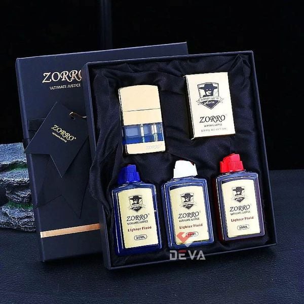 Bật lửa xăng đá chính hãng Zorro bình chứa lộ thiên Z690