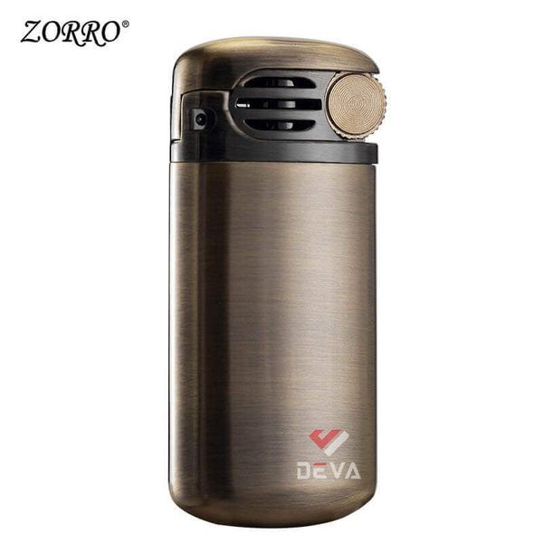 Bật lửa xăng đá chính hãng Zorro chất liệu đồng có nắp đậy Z550