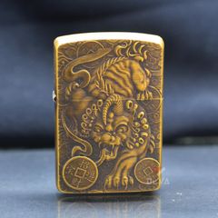 Bật lửa xăng đá Zorro Vỏ Dày Khắc Hình 3D Z902S-H