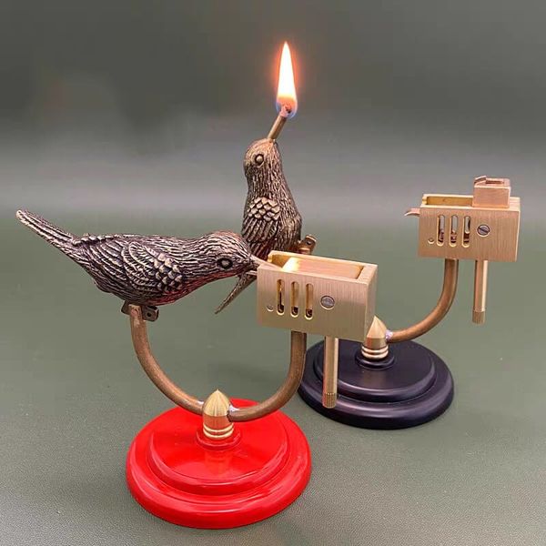 Bật lửa xăng đồng khối hình chim TC23