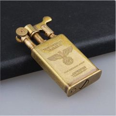 Bật lửa xăng đá đồng khối kiểu cổ xưa Jifeng JF-006