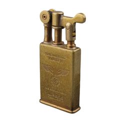 Bật lửa xăng đá đồng khối kiểu cổ xưa Jifeng JF-006