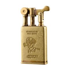 Bật lửa xăng đá đồng khối kiểu cổ xưa Jifeng JF-006